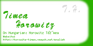 timea horowitz business card